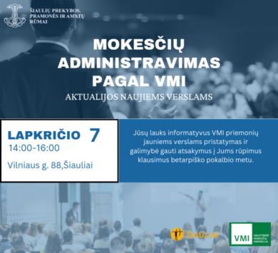 MOKESČIŲ ADMINISTRAVIMAS PAGAL VMI