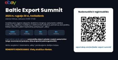 Rugsėjo 30 d. Vilniuje vyks „eBay Baltic Export Summit 2026“