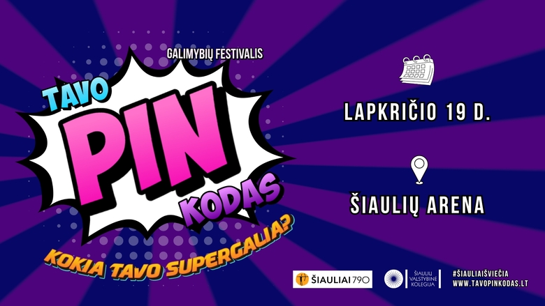 Įmonės kviečiamos tapti jaunimo galimybių festivalio TAVO PIN KODAS 2026 dalimi