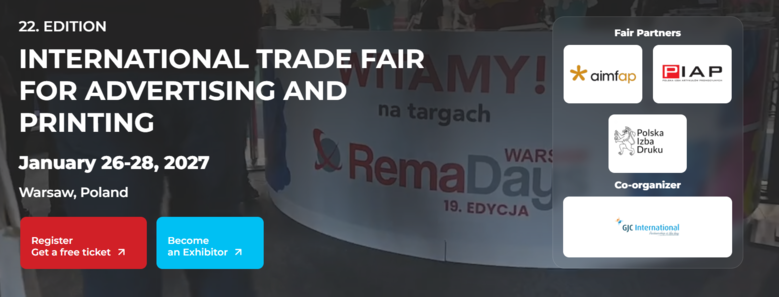 Reklamos ir spaudos sektoriaus įmonėms – paroda „RemaDays Warsaw 2027“